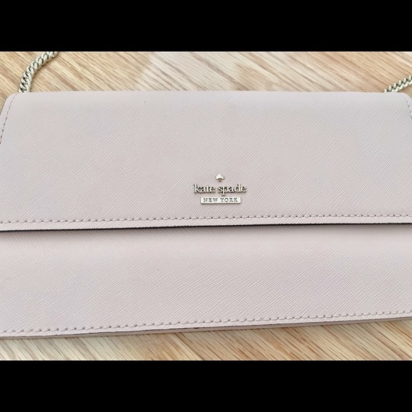 Kate Spade blush pink crossbody bag with chain strap - Picture 2 of 7